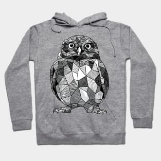 Cute Little Owl Geometric Sketchy Art Hoodie